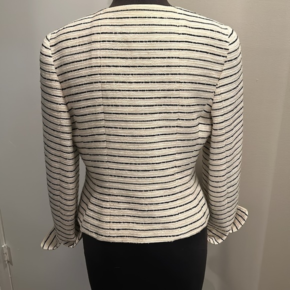 Black and White Chanel Camellia Jacket - Picture 7 of 11